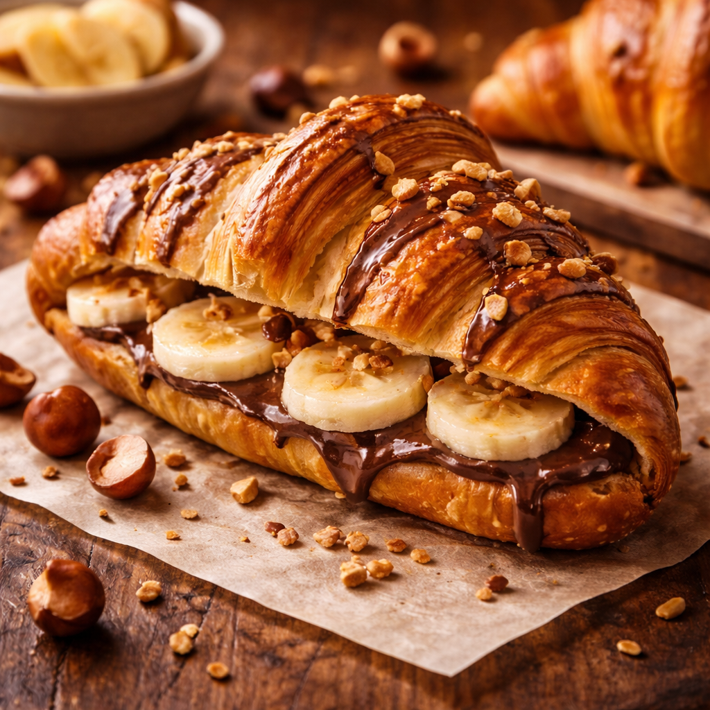 Hazelnut And Banana Croissant